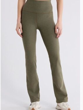 Beyond Yoga practice space dye High-Waist Flare Leg Pants. Hemmed to 26”